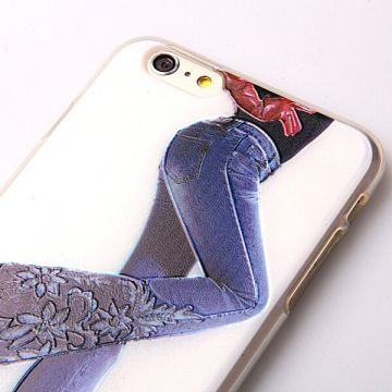 Achat Coque souple TPU femme en Jeans iPhone 6 Plus COQ6P-070X