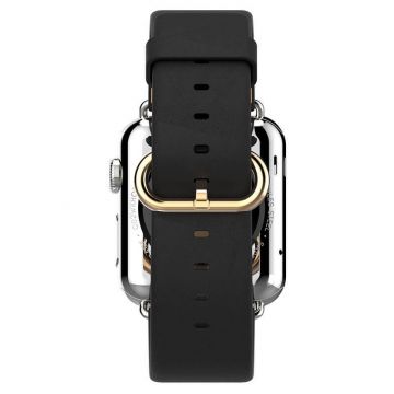 Hoco zwart lederen bandje Apple Watch 38mm met adapters Hoco Riemen Apple Watch 38mm - 2