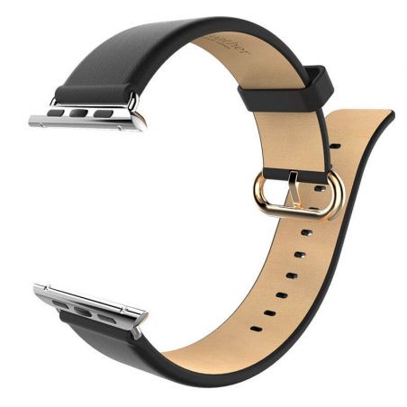 Schwarzes Lederarmband Hoco für Apple Watch 38mm Hoco Gurte Apple Watch 38mm - 6