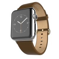 Hoco brown leather Apple Watch 42mm bracelet with adapters  Straps Apple Watch 42mm - 1