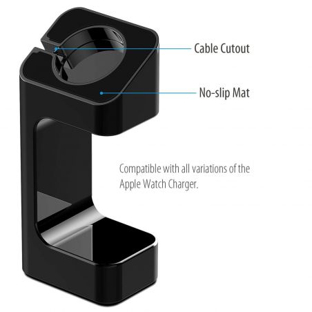 e7 zwart docking station Apple Watch 38mm & 42mm  laders - Kabels -  Steunen en dokken Apple Watch 38mm - 5