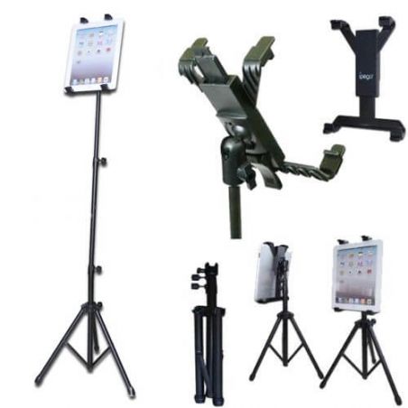 Black tripod for iPad and tablets  iPad 2 : Accessories - 3