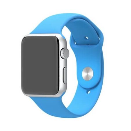 Blauw bandje Apple Watch 42mm siliconen  Riemen Apple Watch 42mm - 1