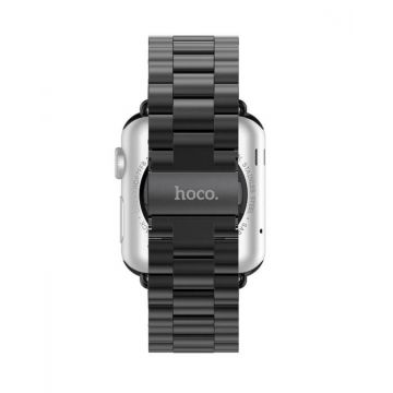 Hoco roestvrij staal donker metaal Apple Watch 38mm bandje met adapters Hoco Riemen Apple Watch 38mm - 3