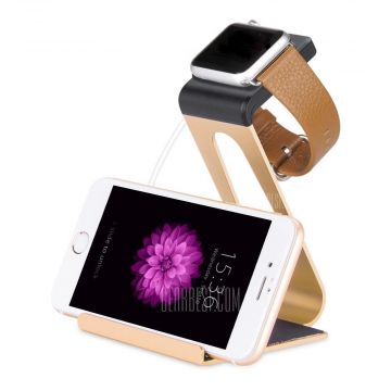 Gold Hoco aluminium charging station for Apple Watch 38mm, 42mm and iPhone Hoco Chargers - Cables -  Supports and docks Apple Wa