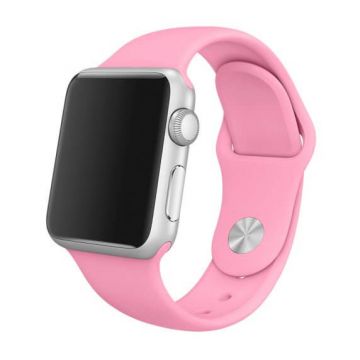 Lichtroze siliconen bandje Apple Watch 38mm S/M M/L  Riemen Apple Watch 38mm - 1