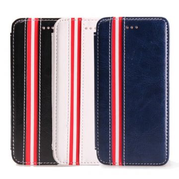 Achat Etui portefeuille lignes simili cuir iPhone 6