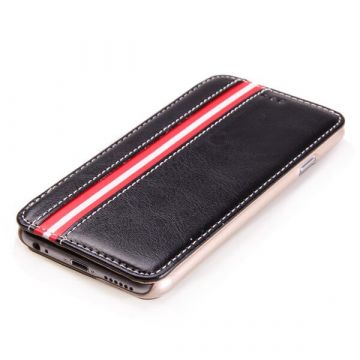 Achat Etui portefeuille lignes simili cuir iPhone 6