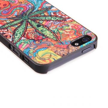 Achat Coque colorée feuille de cannabis pour iPhone 4 4S COQ4X-338X