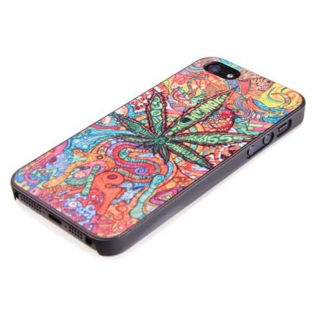 Achat Coque colorée feuille de cannabis pour iPhone 4 4S COQ4X-338X