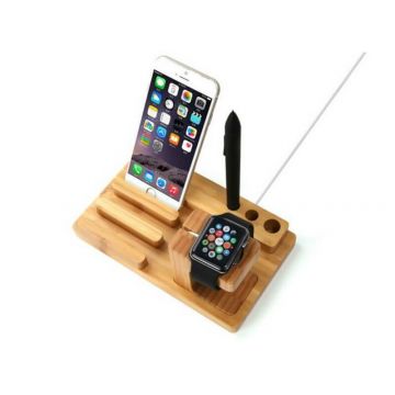 Achat Dock 4 en 1 bois Apple Watch, iPhone, iPad et bic WATCHACC-145