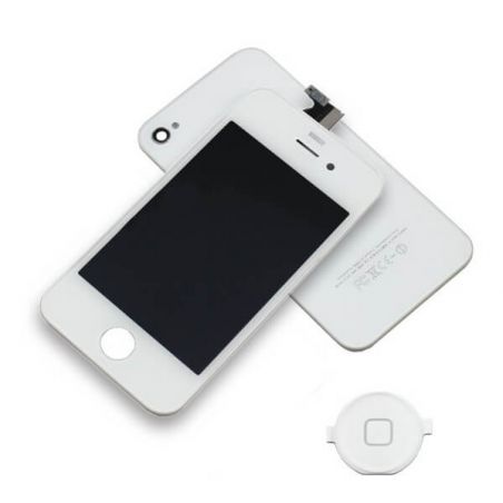 Achat KIT COMPLET 2e qualité: Vitre tactile, écran LCD, châssis et vitre arrière pour iPhone 4 Blanc IPH4G-012