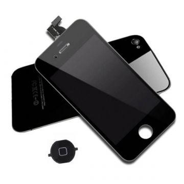 Achat KIT COMPLET 2e qualité: Vitre tactile, écran LCD, châssis et vitre arrière pour iPhone 4S Noir IPH4S-009