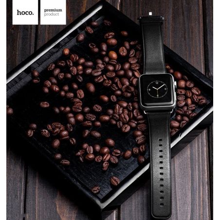 Hoco Black Leather Apple Watch 42mm Strap Hoco Straps Apple Watch 42mm - 6