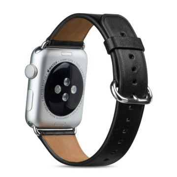 Hoco zwart lederen bandje Apple Watch 42mm Hoco Riemen Apple Watch 42mm - 2