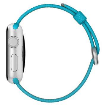 Armband Nylon geflochten Blau Azur Apfeluhr 38mm