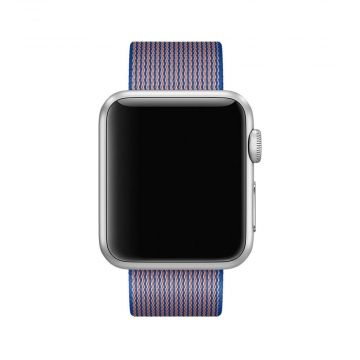 Royal Blue Geweven Nylon Band Apple horloge 42mm