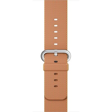 Goud/Rood Geweven Nylon Band Appelhorloge 38mm