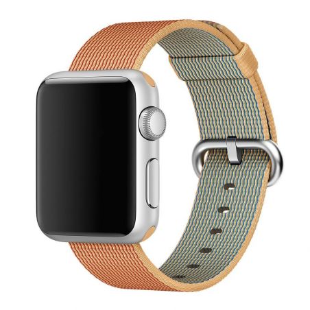 Gold/Red Woven Nylon Band Apple Watch 42mm