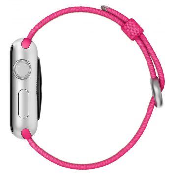 Pink Woven Nylon Band Apple Watch 42mm