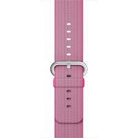 Roze geweven nylon band Apple horloge 42 mm