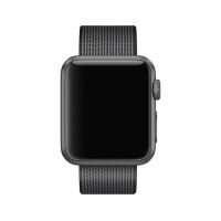 Zwart geweven Nylon Band Apple horloge 38mm