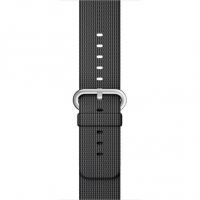 Zwart geweven Nylon Band Apple horloge 38mm