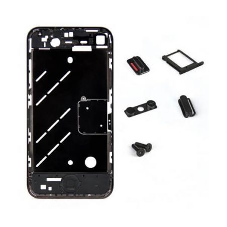 Achat Chassis et contour métallique bezel NOIR BRILLANT iPhone 4S  IPH4S-064