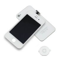 COMPLEET KIT: Touchscreen Glas Digitizer & LCD Scherm & kader & kader & achterkant glas eerste kwaliteit voor iPhone 4S Wit: Tou