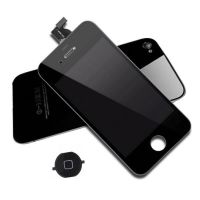 Achat KIT COMPLET première qualité: Vitre tactile, écran LCD, châssis et vitre arrière pour iPhone 4S Noir IPH4S-008X