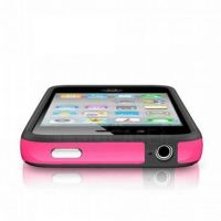 Achat Bumper - Contour TPU Rose & Noir IPhone 4 & 4S COQ4X-024X