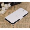 Etui portefeuille stand blanc iPhone 5/5S/SE