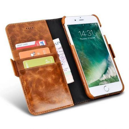 Achat Etui portefeuille Cuir iPhone 7 / iPhone 8