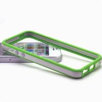 Achat Bumper - Contour TPU blanc et vert iPhone 5/5S/SE COQ5X-020X