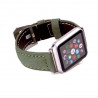 Khaki lederen band voor Apple horloge 40mm & 38mm met adapters