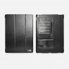 Business case in black leather multi-card Icarer for iPad Pro 12.9" (2015)