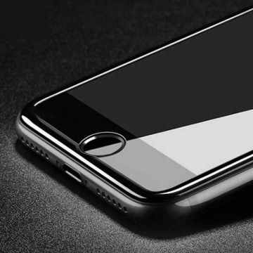 Schutzfolien aus gehärtetem Glas 3D für iPhone 7 / iPhone 8 Outline schwarz oder weiß