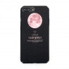 Hardcase Soft Touch Moon roze iPhone 7 / iPhone 8
