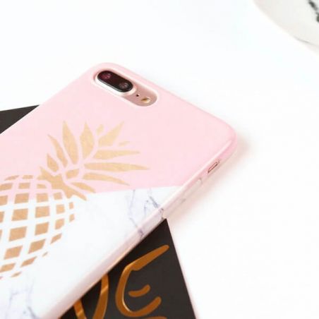 TPU Soft case pineapple - marble iPhone 6 / iPhone 6S