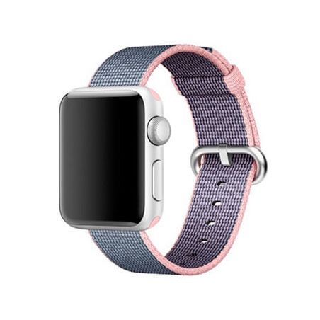 Achat Bracelet Nylon Tressé Rose pâle/Bleu Apple Watch 40mm & 38mm WATCHACC38-019