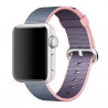 Light pink/Blue Woven Nylon Band Apple Watch 38mm