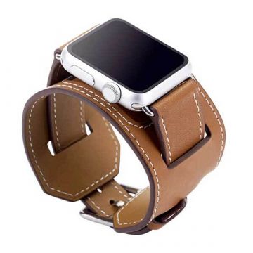 Achat Bracelet simili cuir 2 en 1 Fashion Band pour Apple Watch 44mm & 42mm