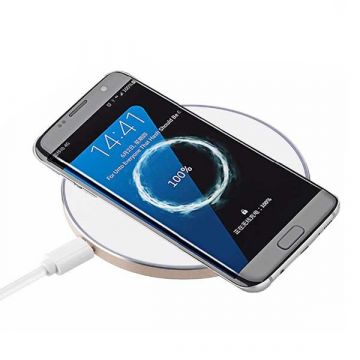 QI charging station with light contour