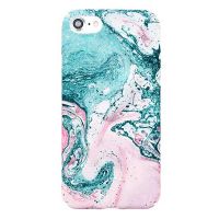 Achat Coque rigide Soft touch marbrée vert et rose iPhone 8 / iPhone 7 / iPhone SE 2 COQ7G-186