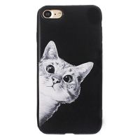 Hard case Soft Touch Curious Cat iPhone 8 / iPhone 7