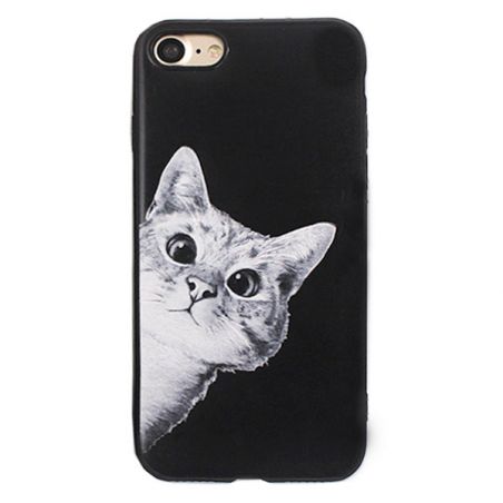 Achat Coque rigide Soft Touch Chat iPhone 8 Plus / 7 Plus COQ7P-075