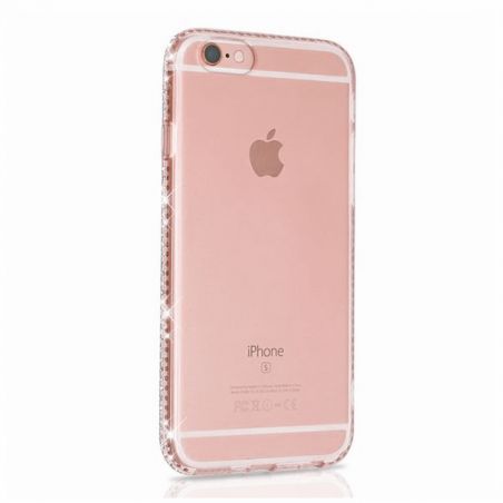 Achat Coque TPU transparente bords en strass iPhone 6 / 6S