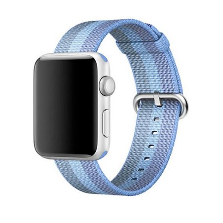 Lake Blue Woven Nylon Band Apple Watch 38mm