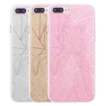 TPU glitter shell en iPhone 8 / iPhone 7 geometrische vormen  Dekkingen et Scheepsrompen iPhone 8 - 1