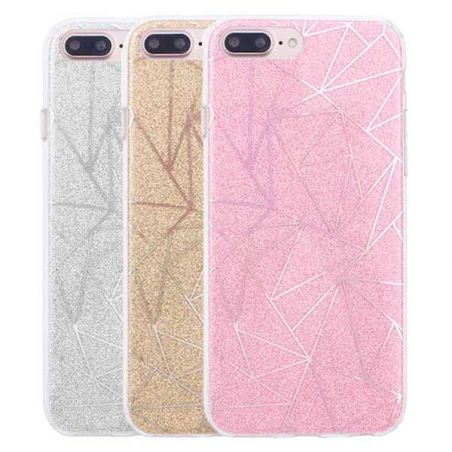 Achat Coque TPU paillettes et formes géométriques iPhone 8 / iPhone 7/SE 2